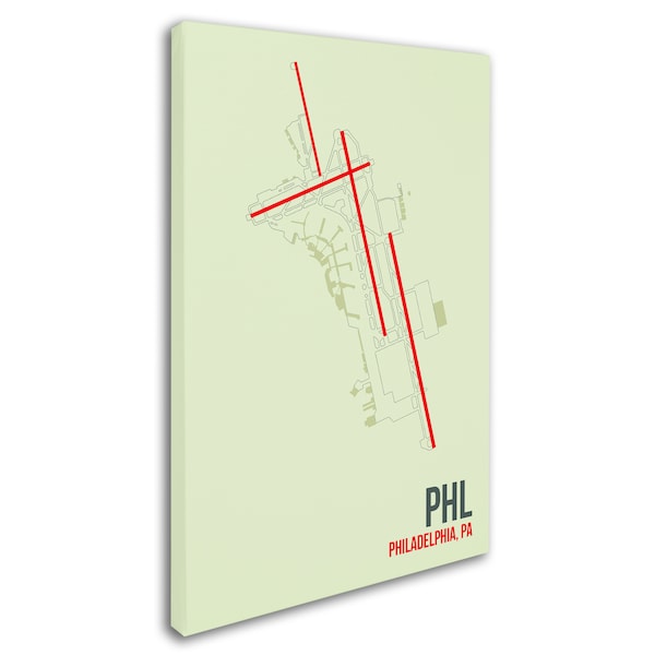 08 Left 'PHL Airport Layout' Canvas Art,30x47